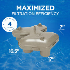 Hayward manifold close-up of inlet and outlet ports for accurate plumbing alignment