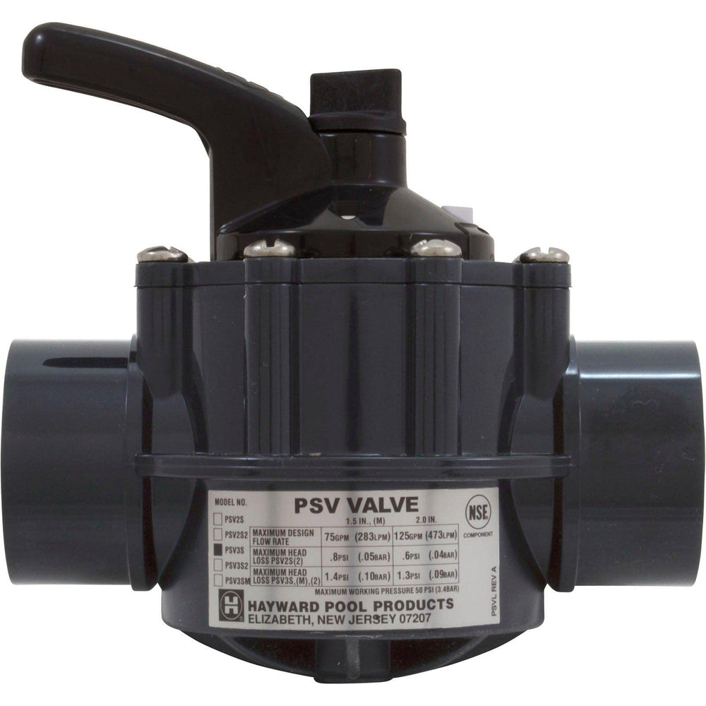 Hayward PSV3SDGR externally threaded ports close-up for secure plumbing connections