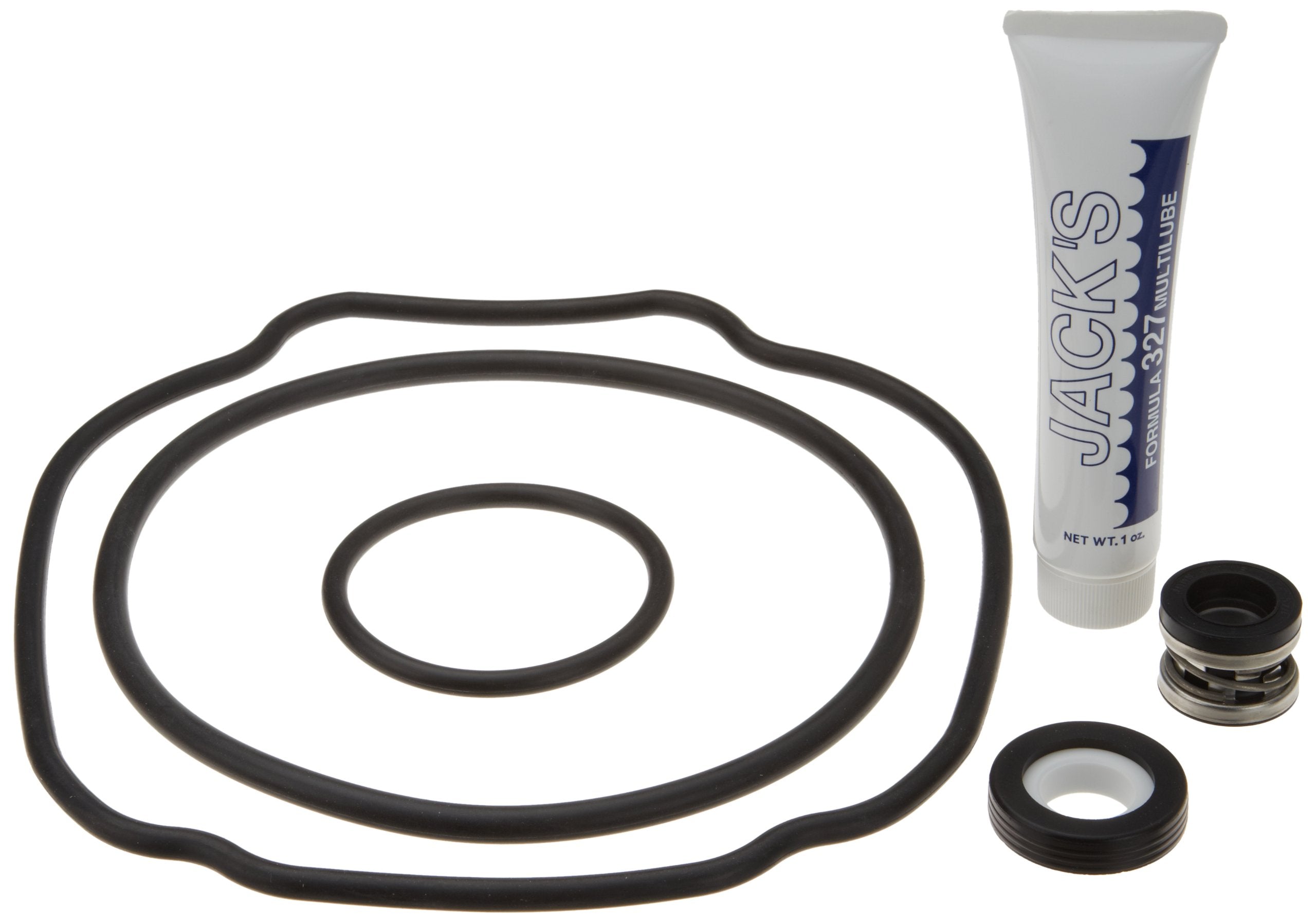 Hayward repair kit front view showing parts, helps prevent pump leaks