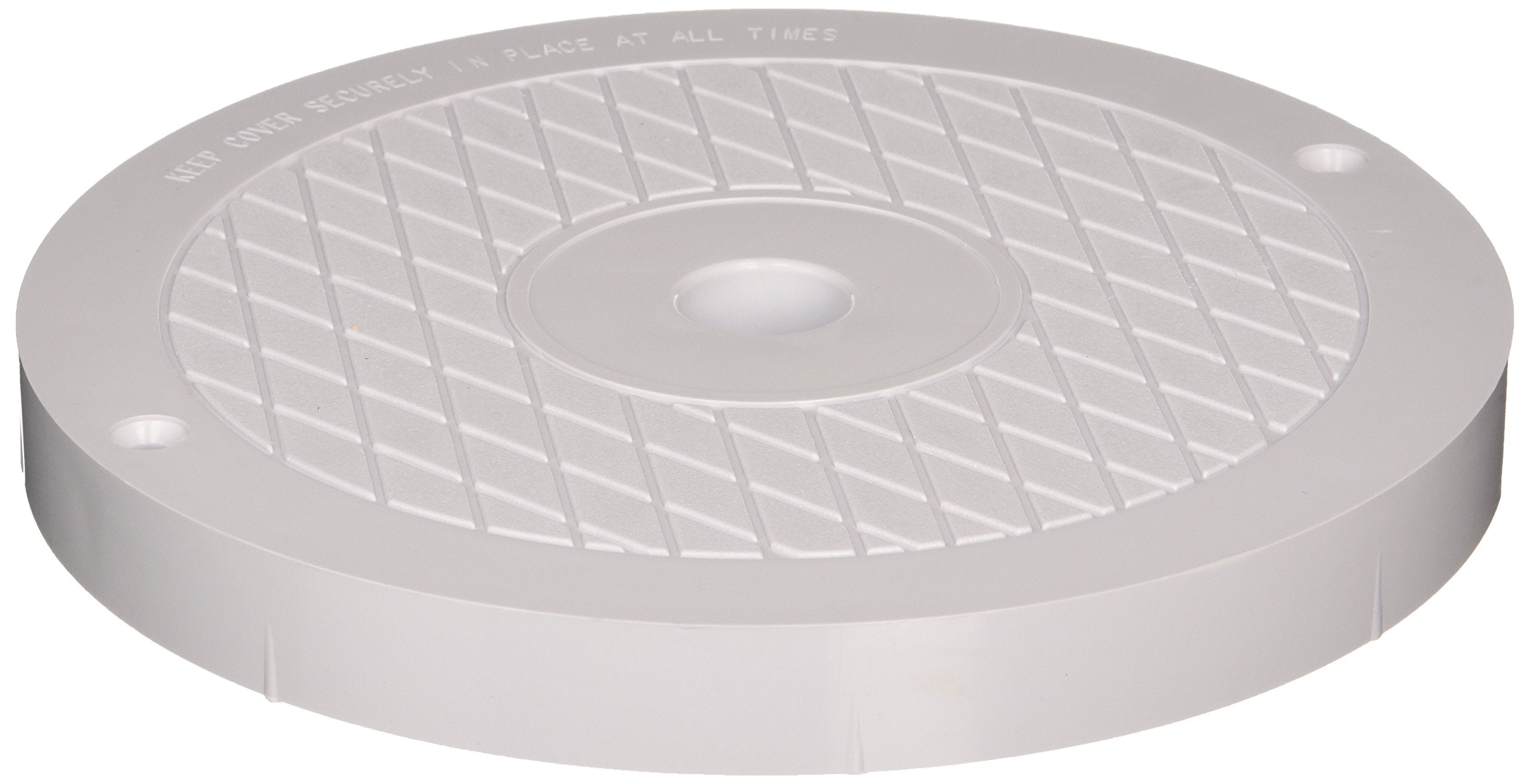 Hayward round skimmer plate face front view showing clean white finish and fit
