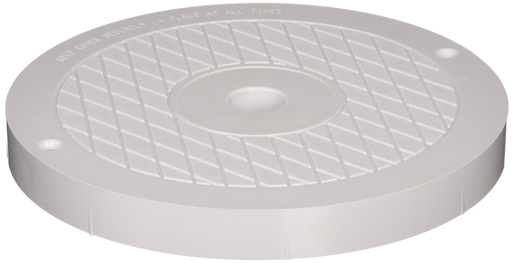 Hayward round skimmer plate face front view showing clean white finish and fit