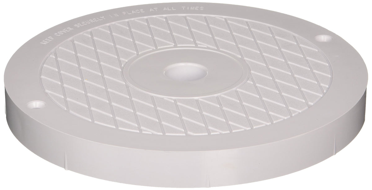 Hayward round skimmer plate face front view showing clean white finish and fit