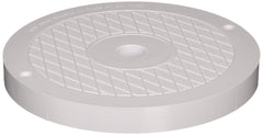 Hayward round skimmer plate face front view showing clean white finish and fit