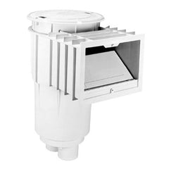 Hayward SkimMaster front view showing square skimmer and cover, improves pool surface cleaning