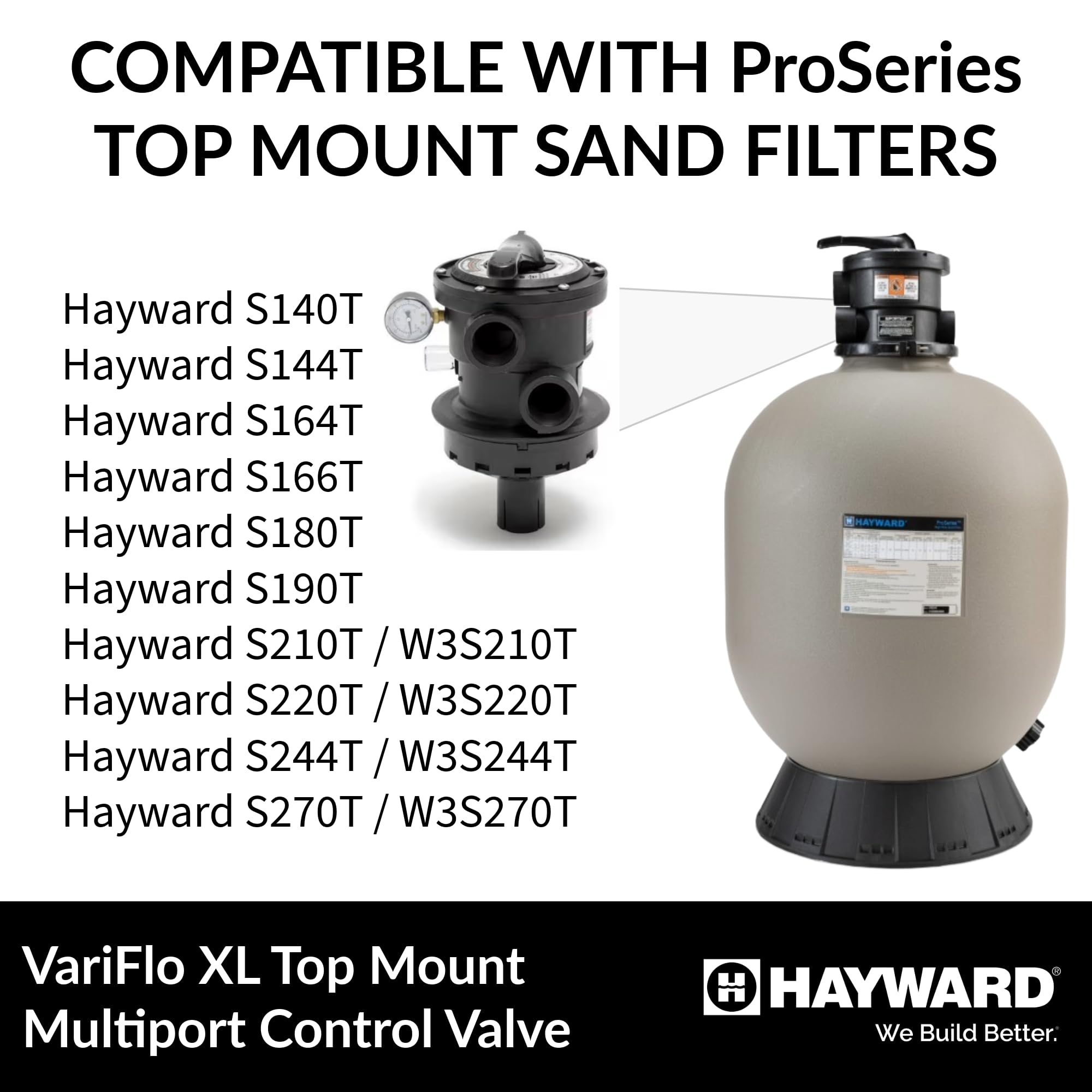 Hayward SP0714T installed on pool filter showing correct top‑mount setup for efficient flow
