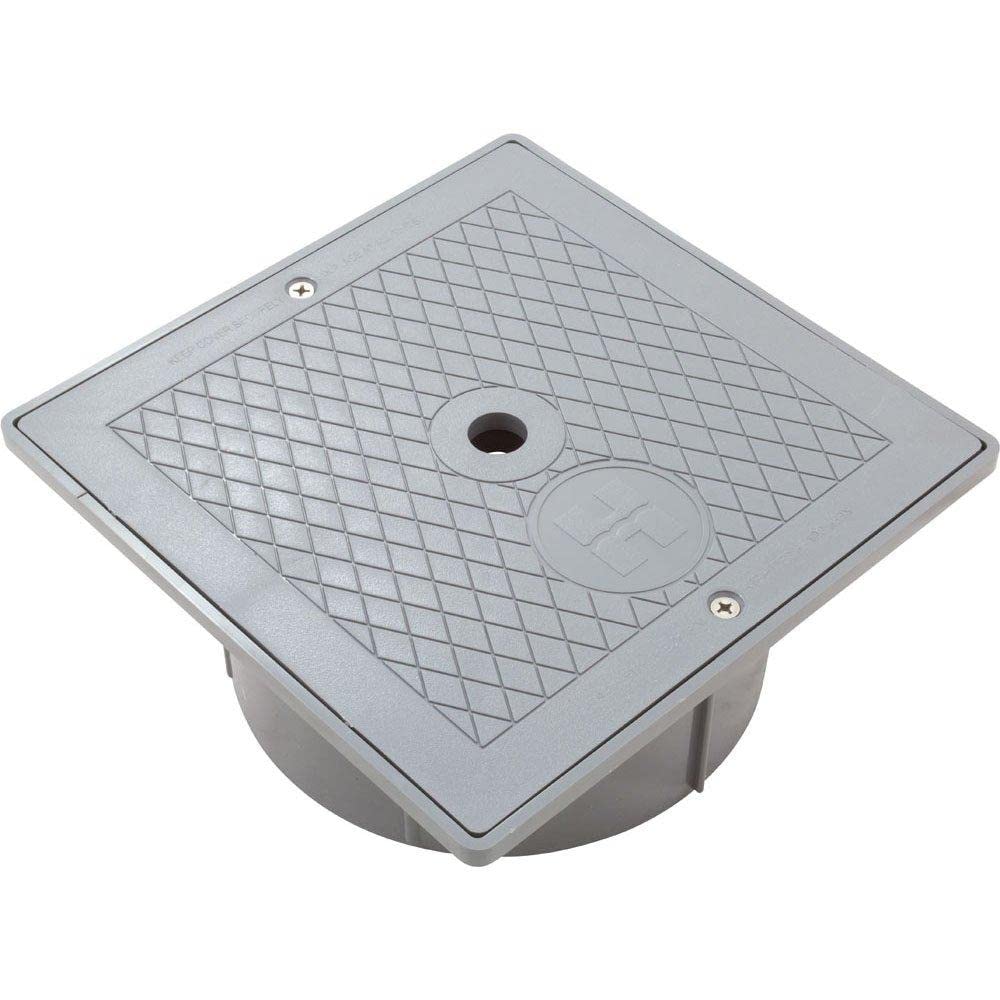 Hayward square collar and cover front view, durable dark-gray replacement