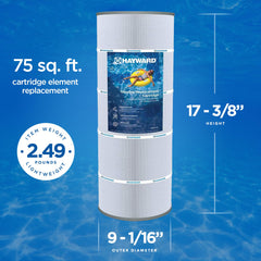 Hayward top end cap with branding ensuring correct alignment and authenticity