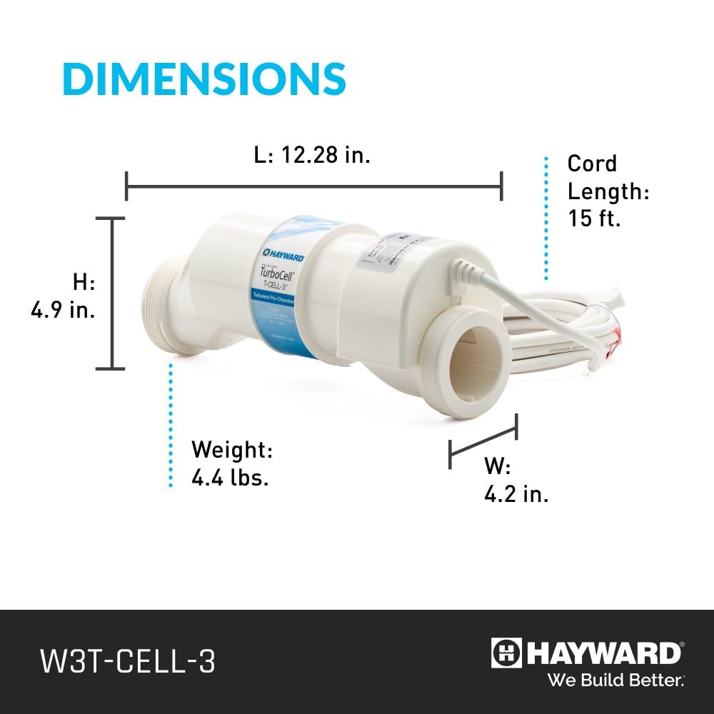 Hayward TurboCell pictured at a backyard pool showing softer water comfort