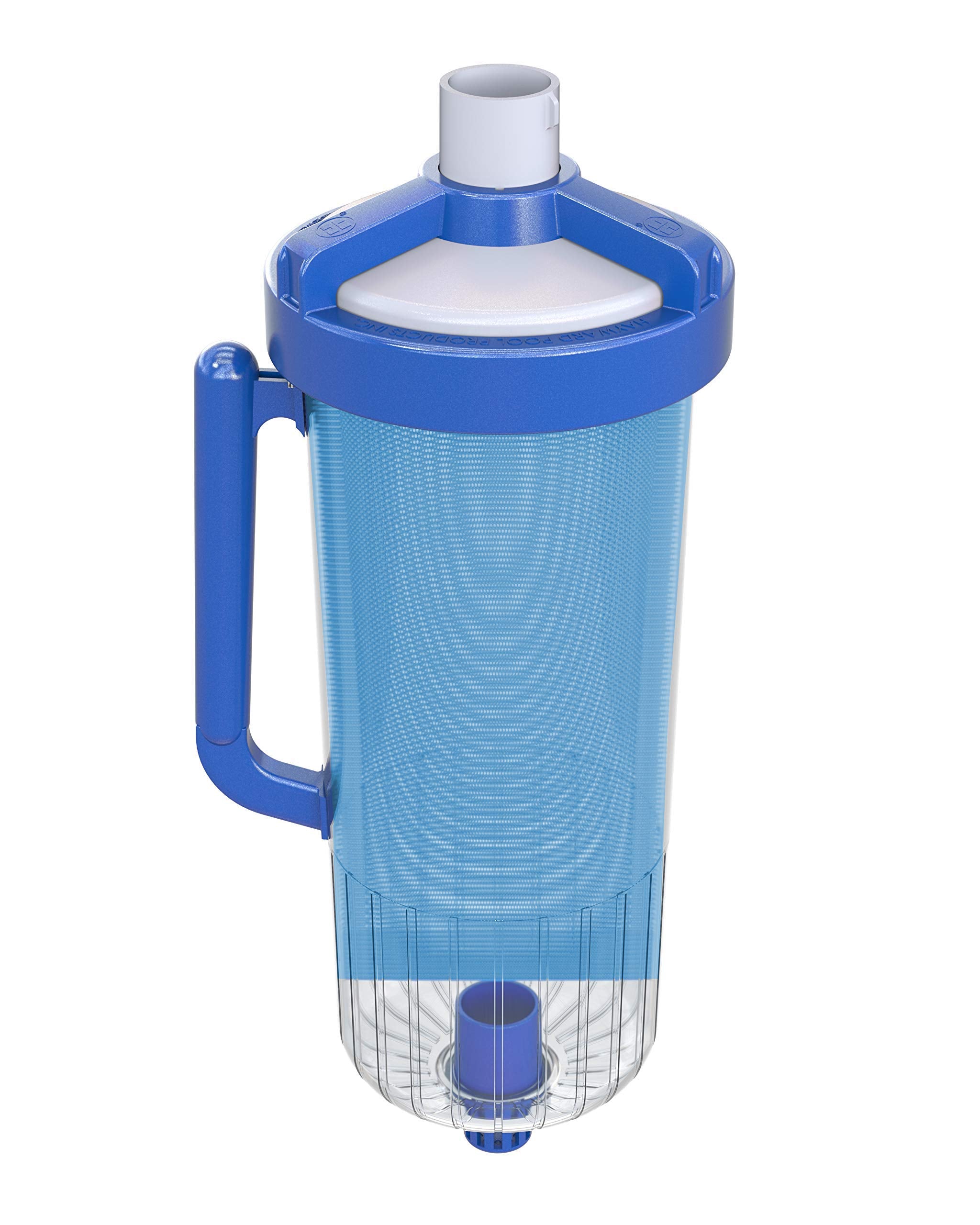 Hayward W530 front view canister showing clear Lexan housing and easy-open lid for quick maintenance