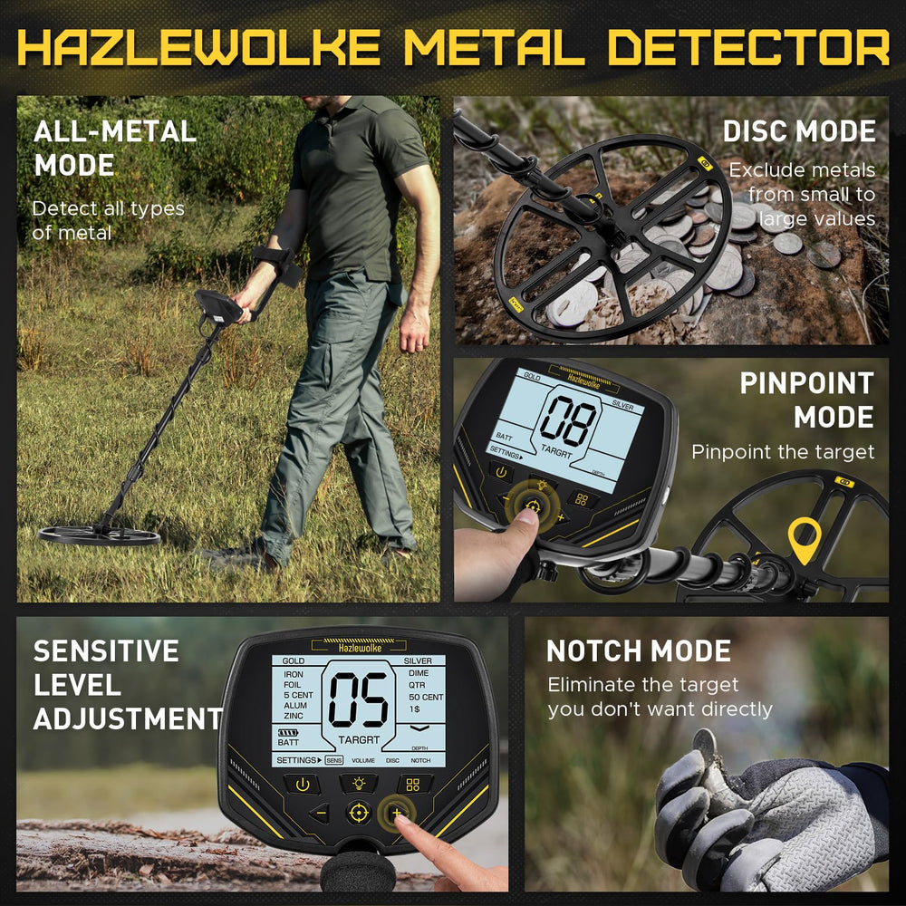 hazlewolke included accessories and pinpointer for faster target recovery