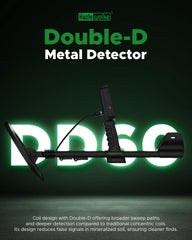 hazlewolke Double-D coil close-up highlighting deep detection advantage