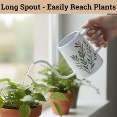HB Design Co. long spout detail for precise watering into narrow pots and hanging baskets