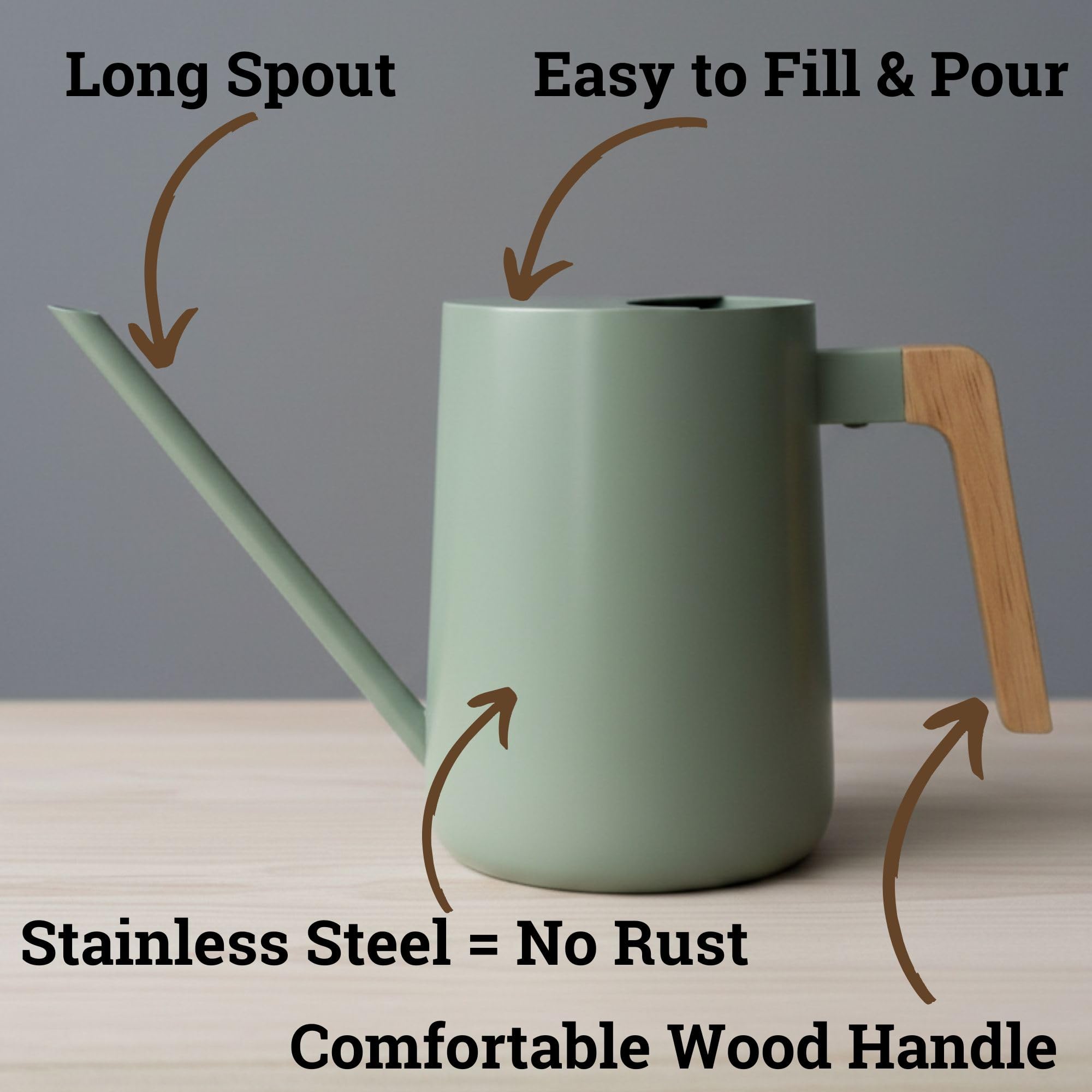 HB Design Co. long spout close-up for precise pouring into tight pots