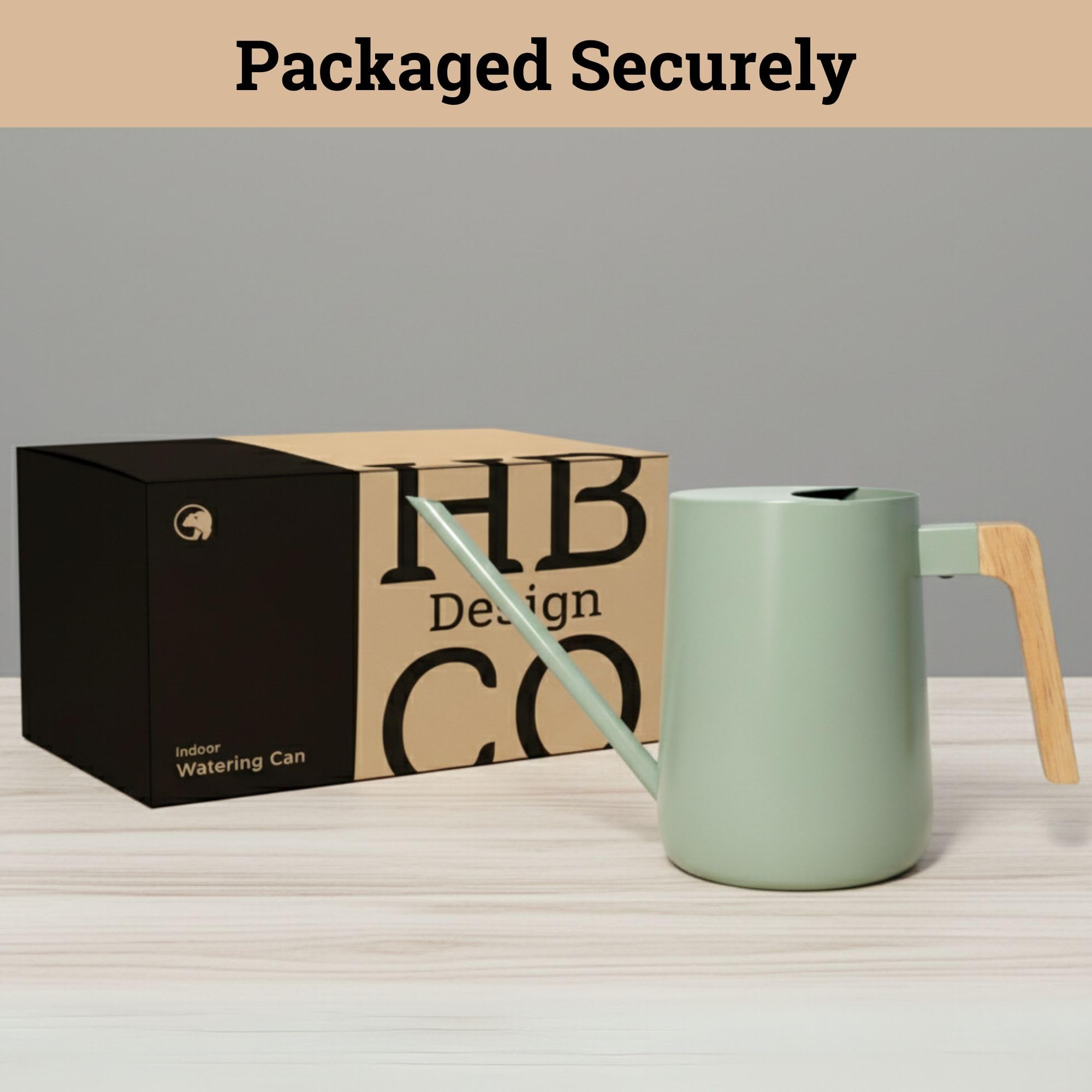 HB Design Co. watering can beside potted plants showing practical home use