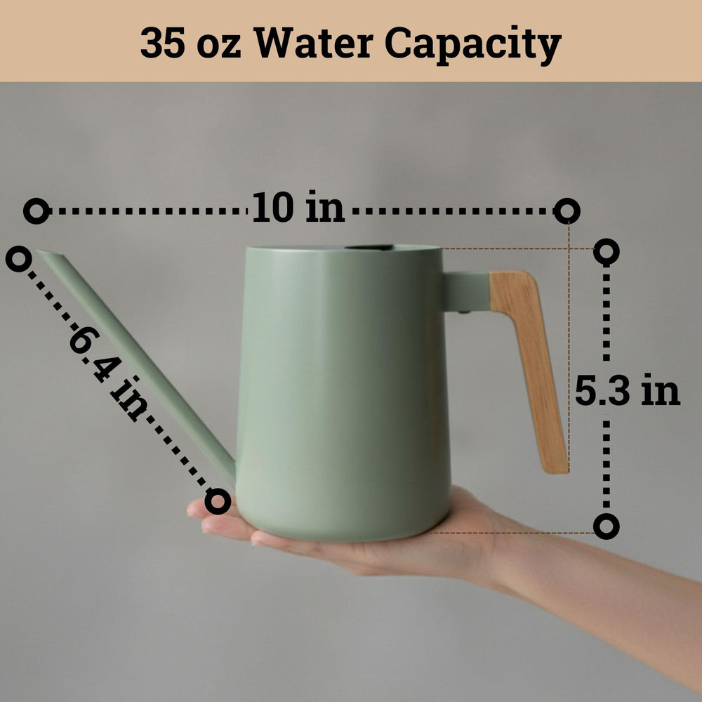 HB Design Co. watering can styled on a plant shelf as decorative display benefit