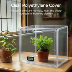 HBlife mini greenhouse close-up of PE material showing durable, wipe-clean surface