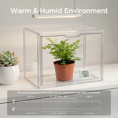 HBlife mini greenhouse magnetic door open for quick access and convenient watering