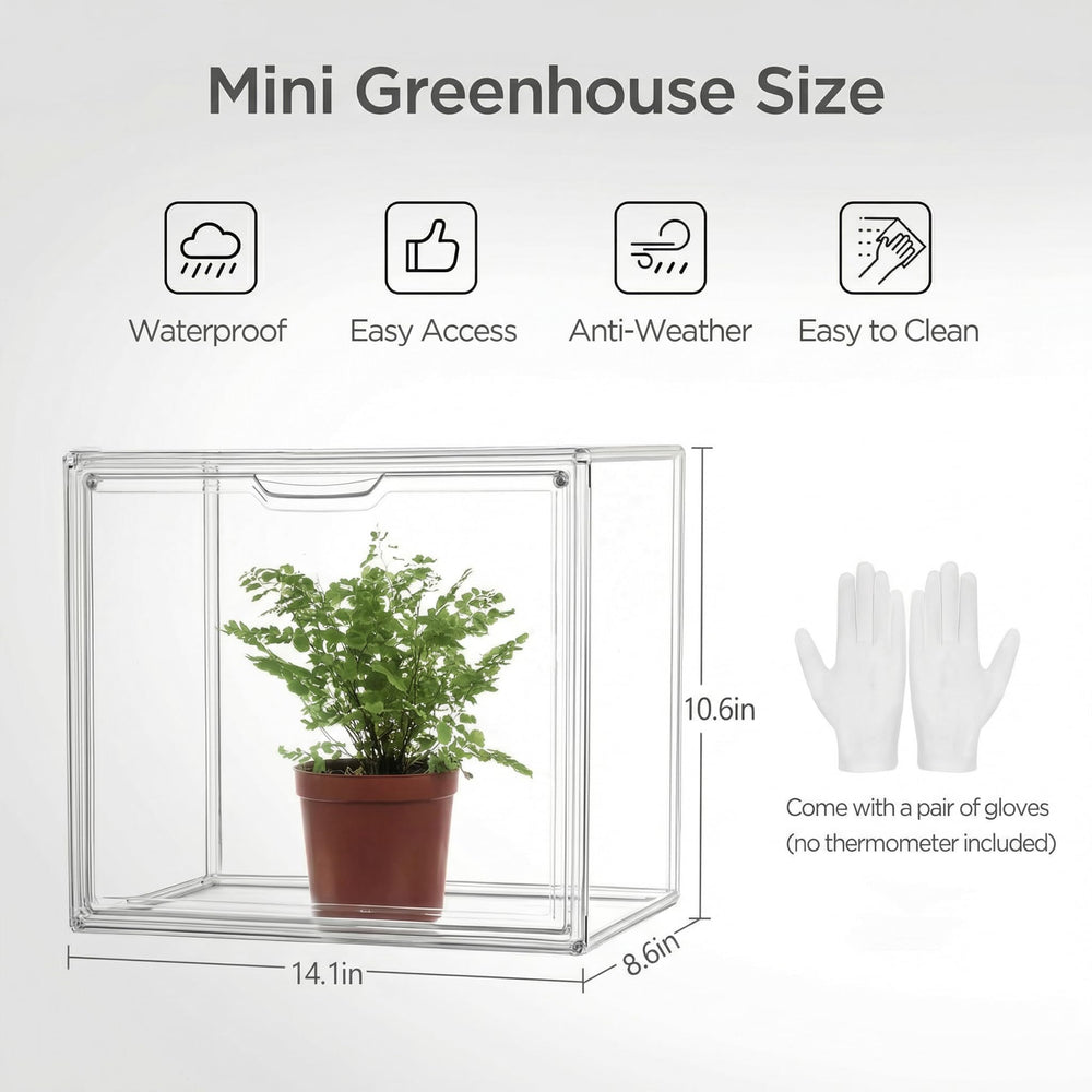 HBlife mini greenhouse stacked configuration demonstrating space-saving vertical planting