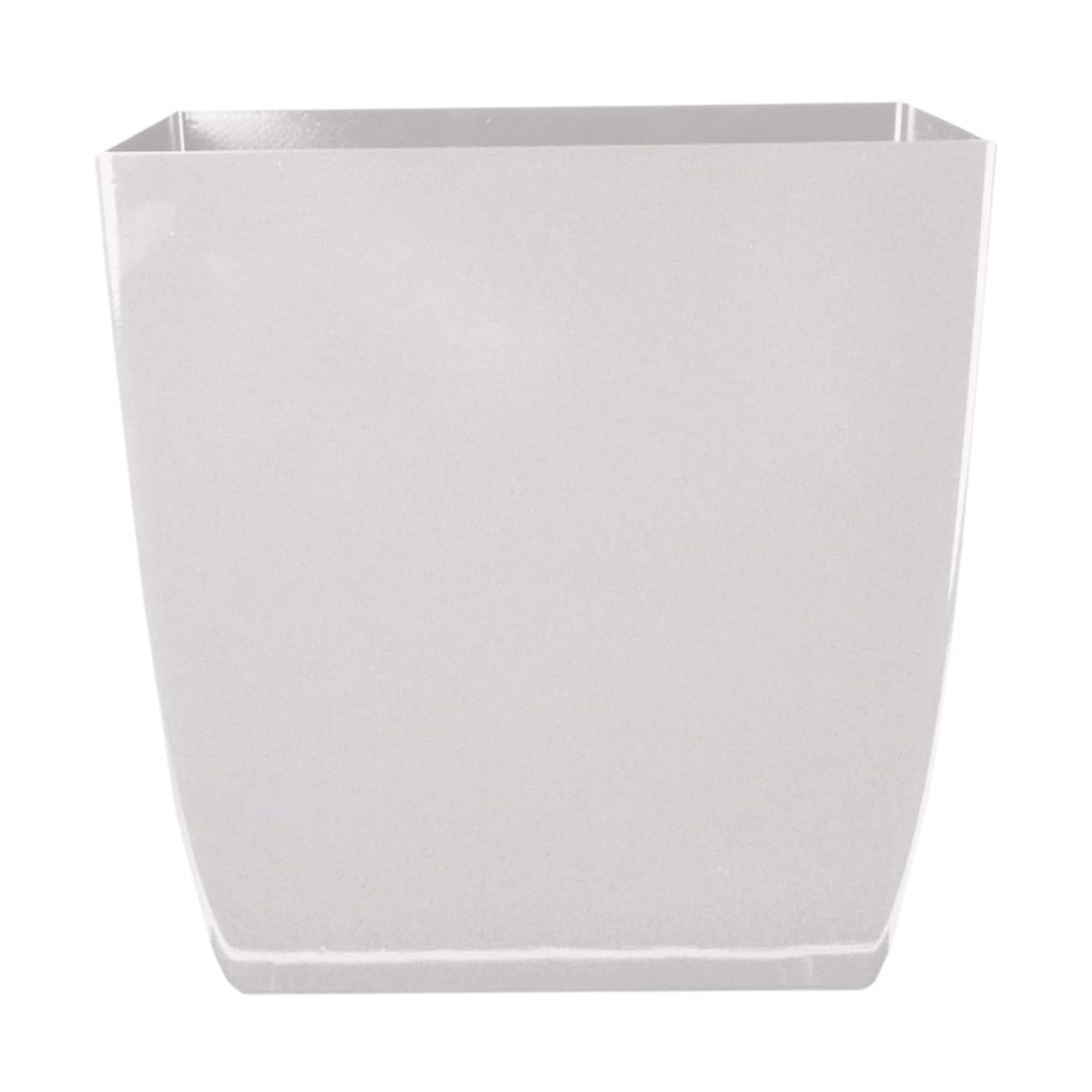 The HC Companies Aria front view glossy white planter showing sleek design and modern appeal
