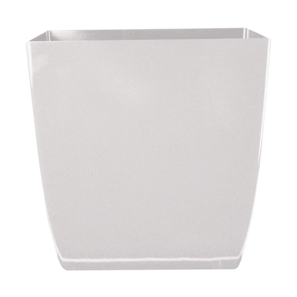 The HC Companies Aria front view glossy white planter showing sleek design and modern appeal