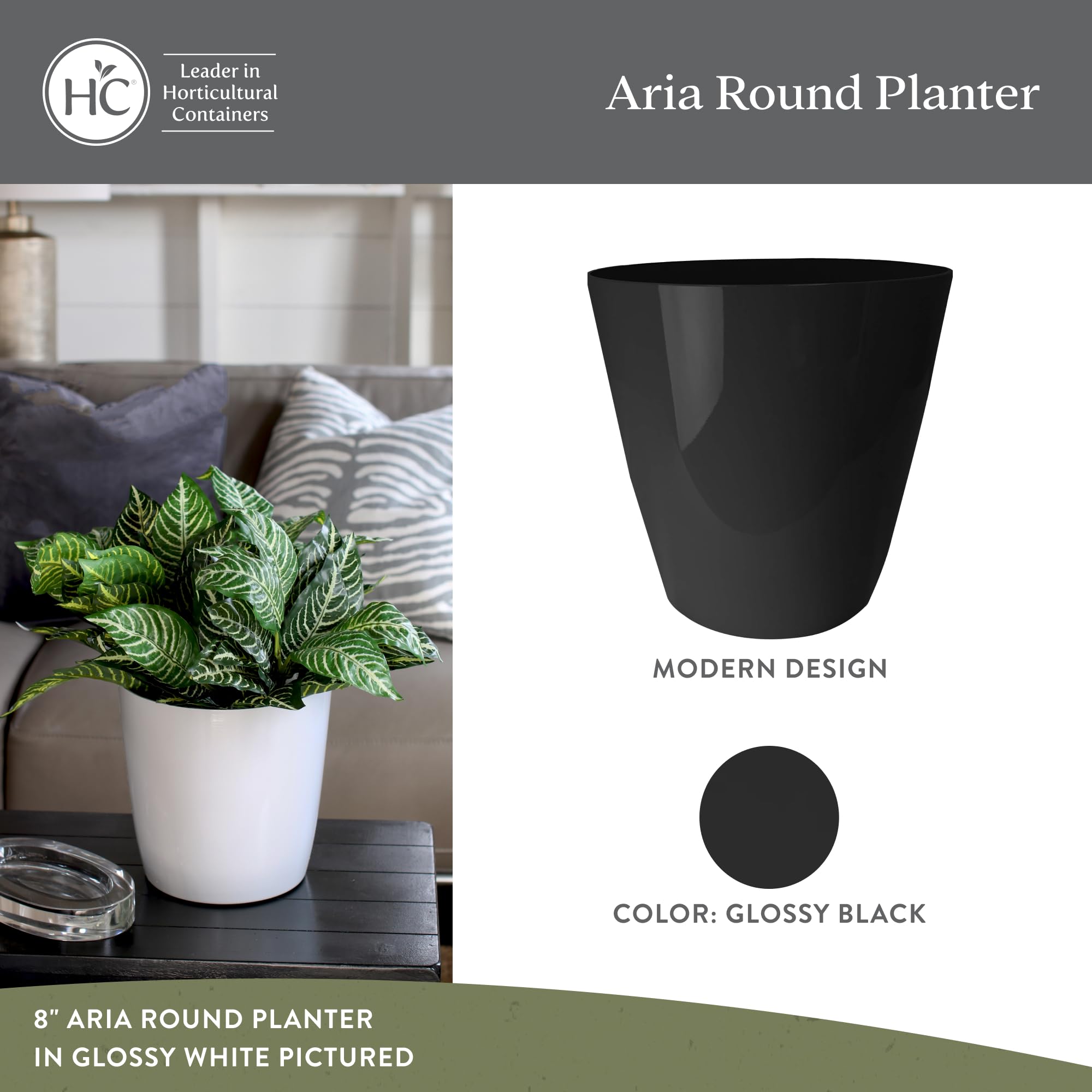 The HC Companies Aria top view revealing water reservoir and access for easy refills and less watering
