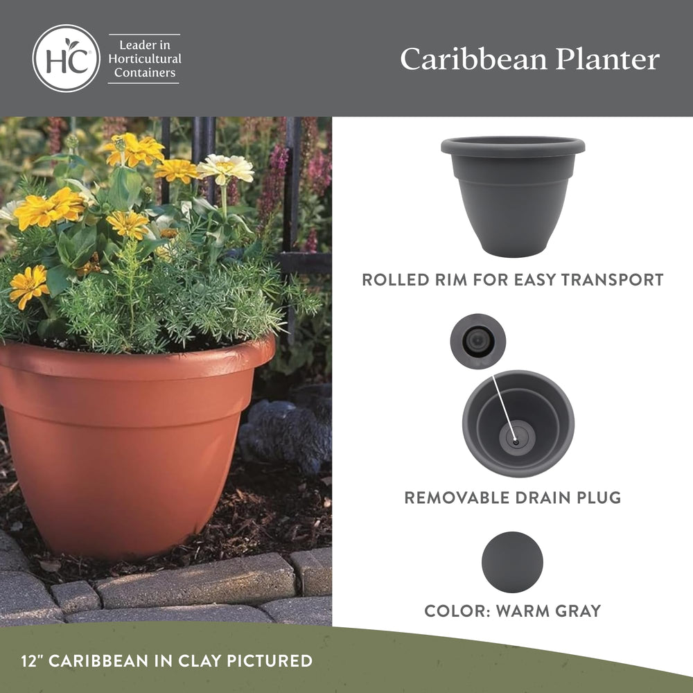 Close-up of rolled rim detail on The HC Companies planter that enhances fit and classic appearance