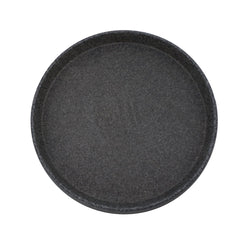 The HC Companies front view of saucer showing black granite finish and protection