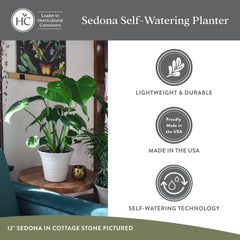 Sedona pot with indoor herb collection by The HC Companies showing convenient countertop gardening