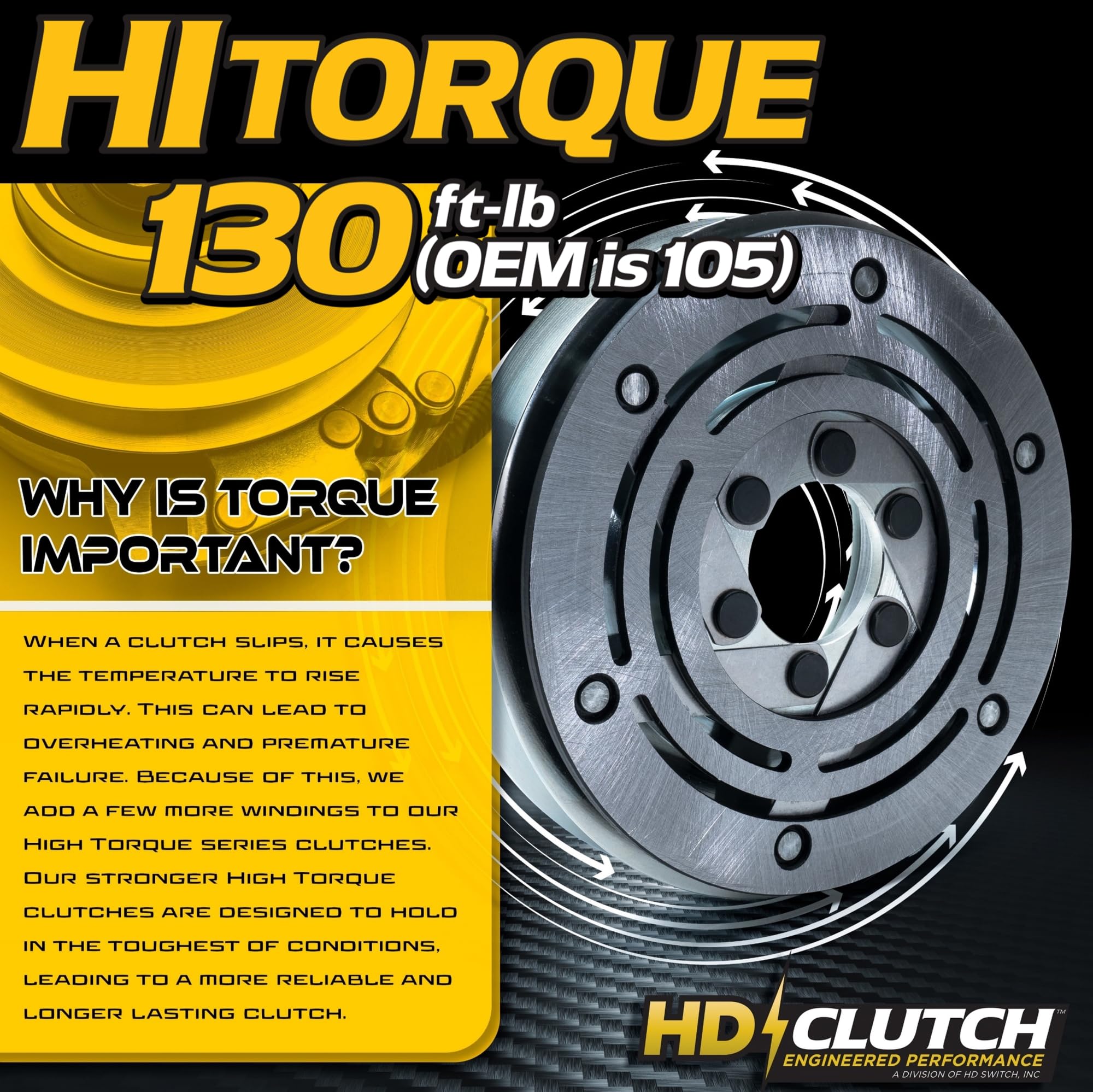 HD Switch billet pulley close-up showing durable finish and reduced belt wear