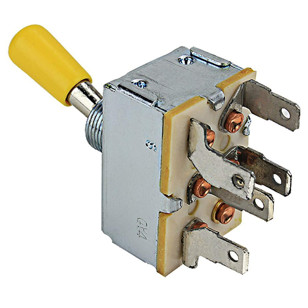 HD Switch close-up of yellow rubber grip highlighting improved handling benefit