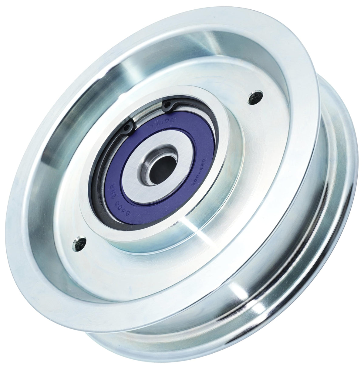 HD Switch front profile billet idler pulley showing robust steel and fitment benefit
