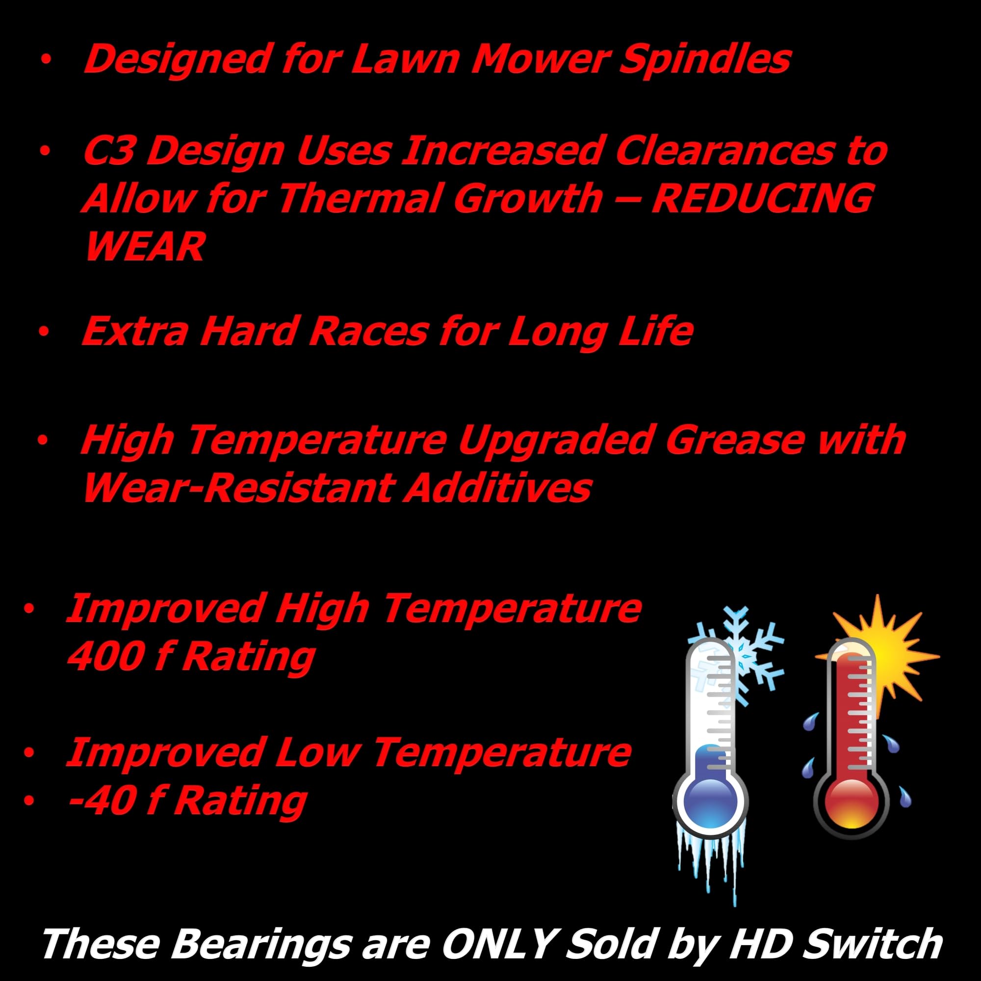 HD Switch stamped label and specs visible to verify OEM cross-reference and quality