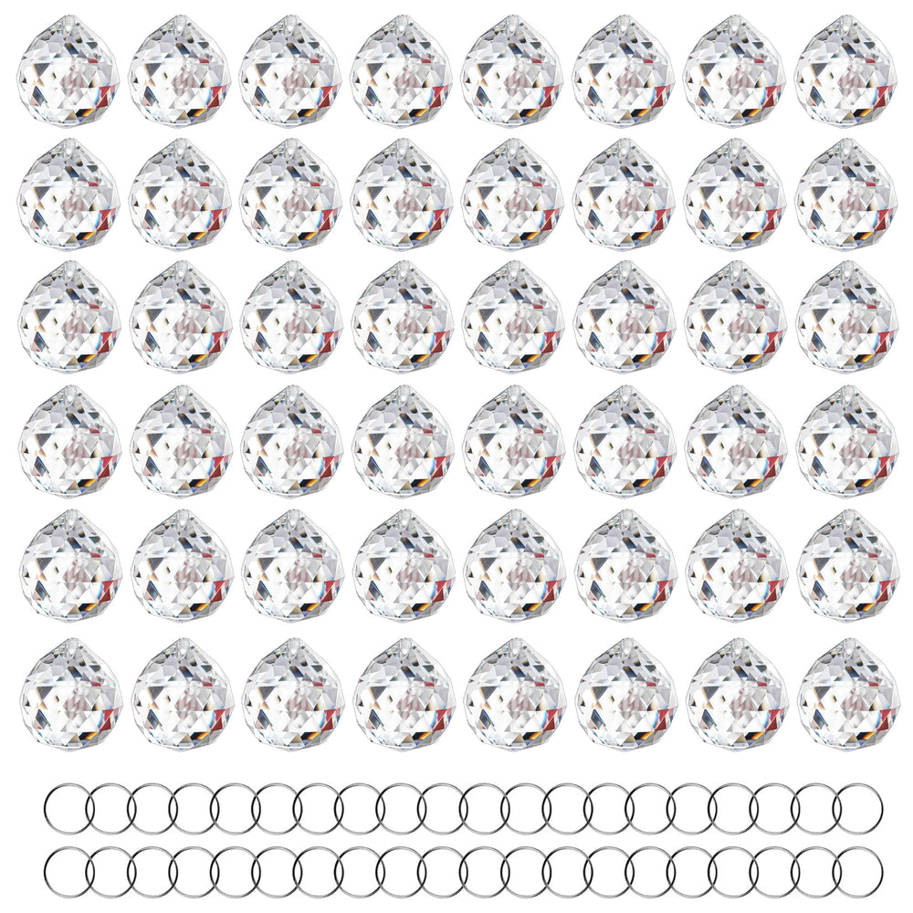HDCRYSTALGIFTS front view of 48 prism pack showing quantity and clear finish