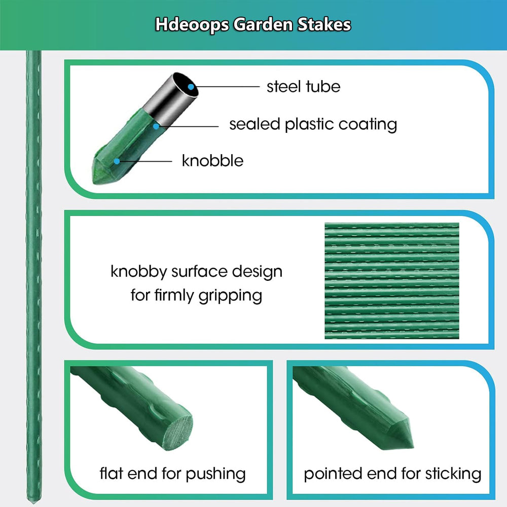 Hdeoops stake pointed tip close-up for easy ground insertion