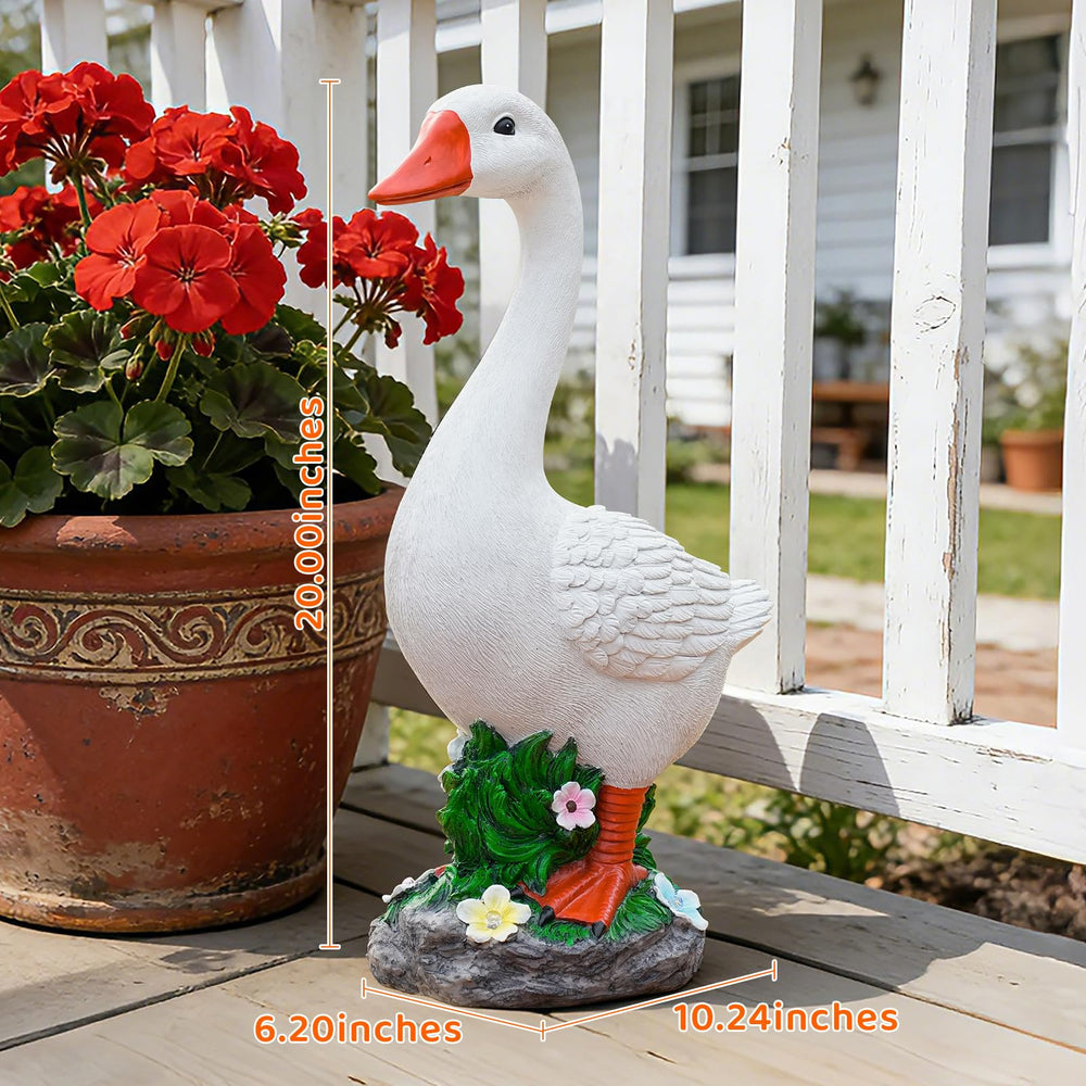 HDNICEZM goose wearing a seasonal outfit demonstrating easy customization benefit