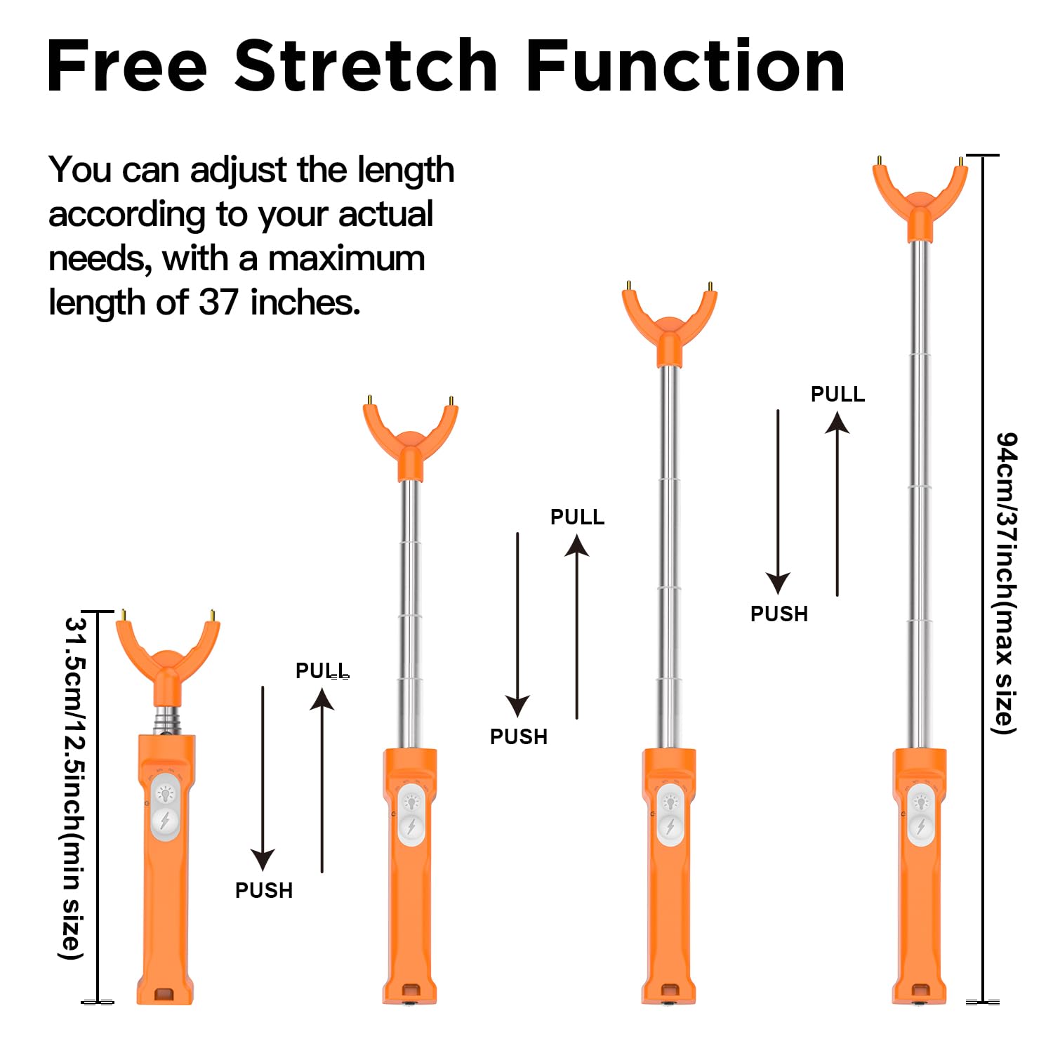 hdroor extended to 37 inches giving safer extended reach