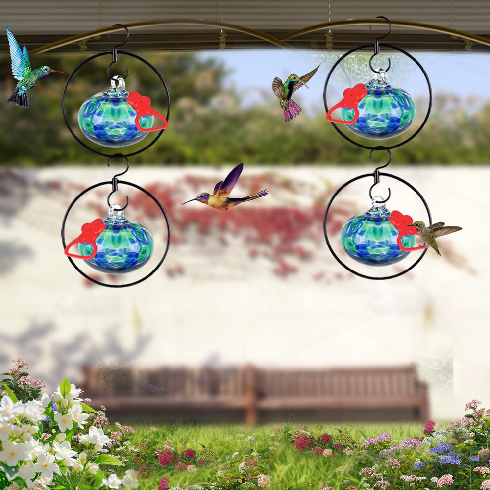 HEADAK LIFE feeder hanging on porch rail demonstrating easy outdoor installation