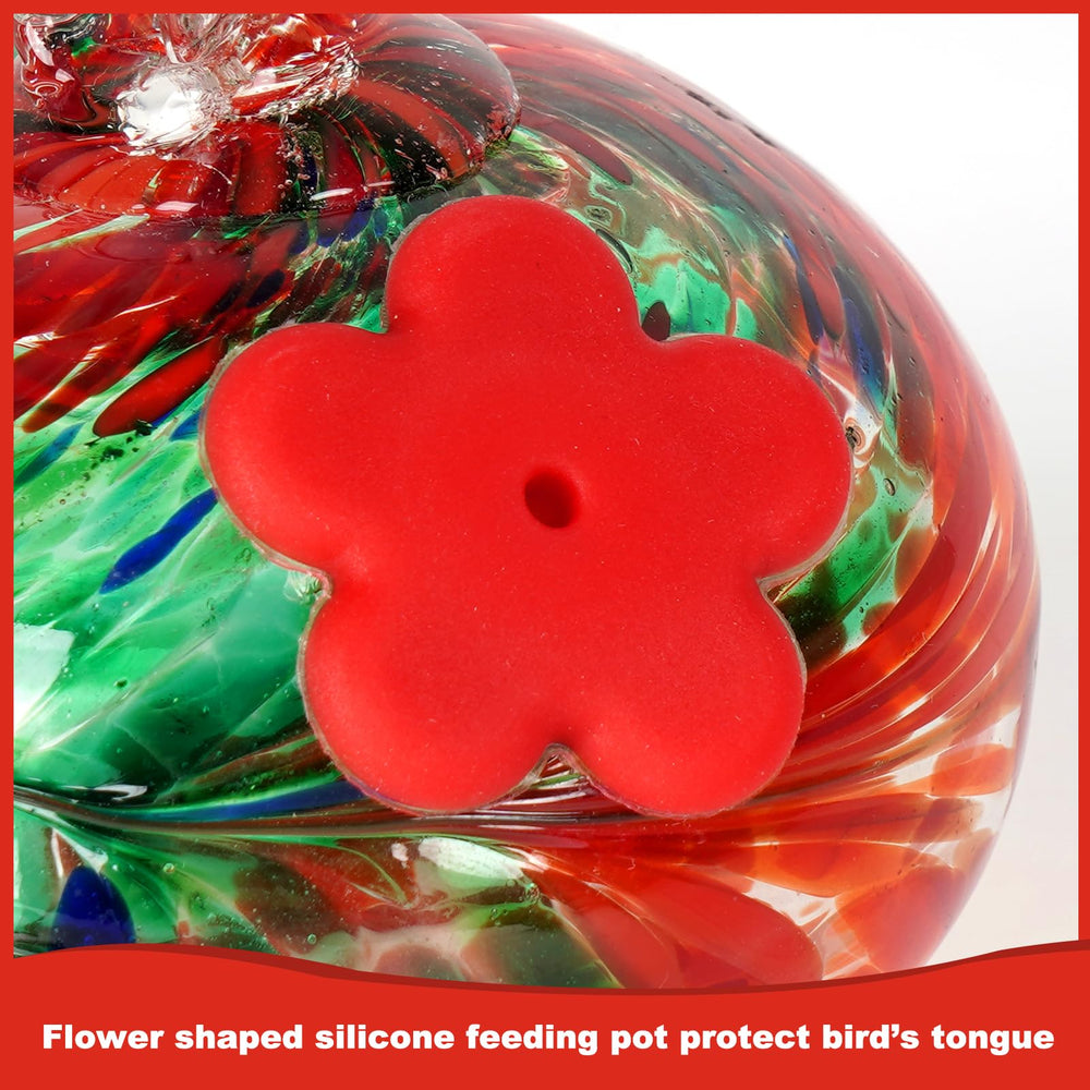 HEADAK LIFE side profile of hand-blown glass orb showing color depth and texture