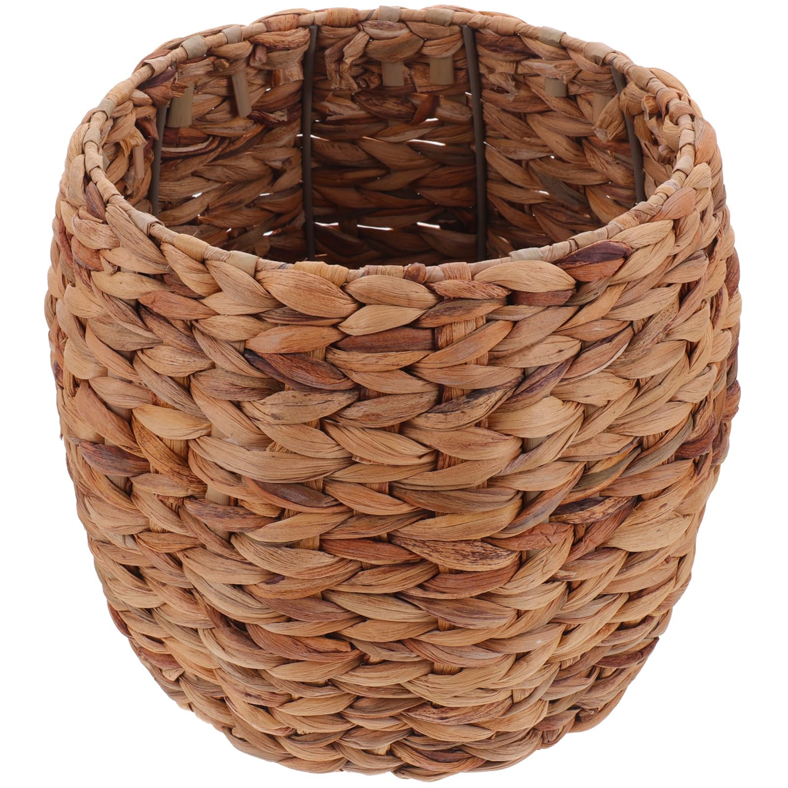 Healeved front view 10 inch seagrass planter showing clean silhouette and natural warmth