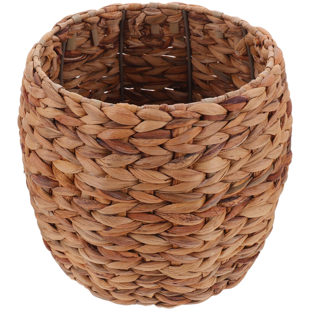 Healeved front view 10 inch seagrass planter showing clean silhouette and natural warmth