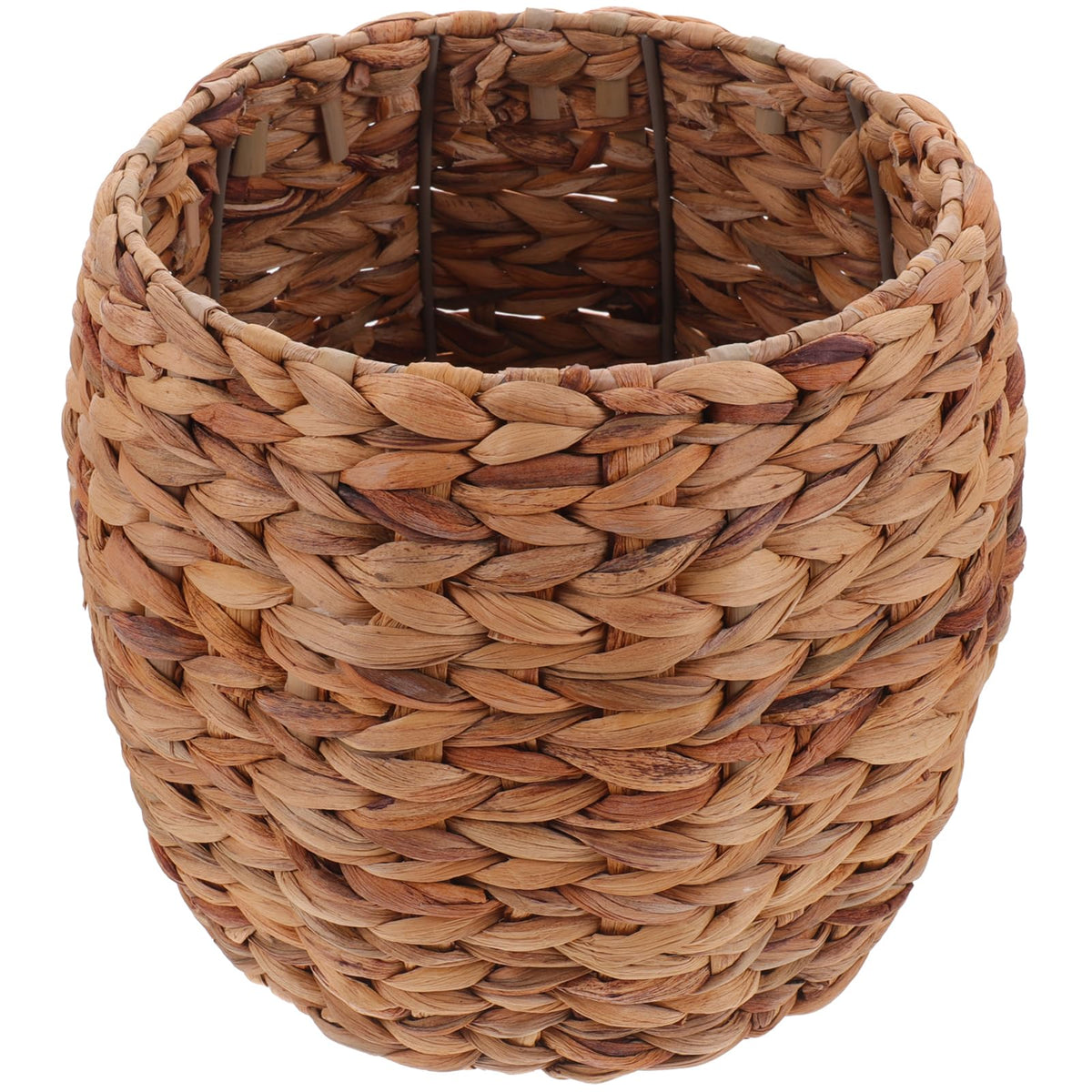 Healeved front view 10 inch seagrass planter showing clean silhouette and natural warmth