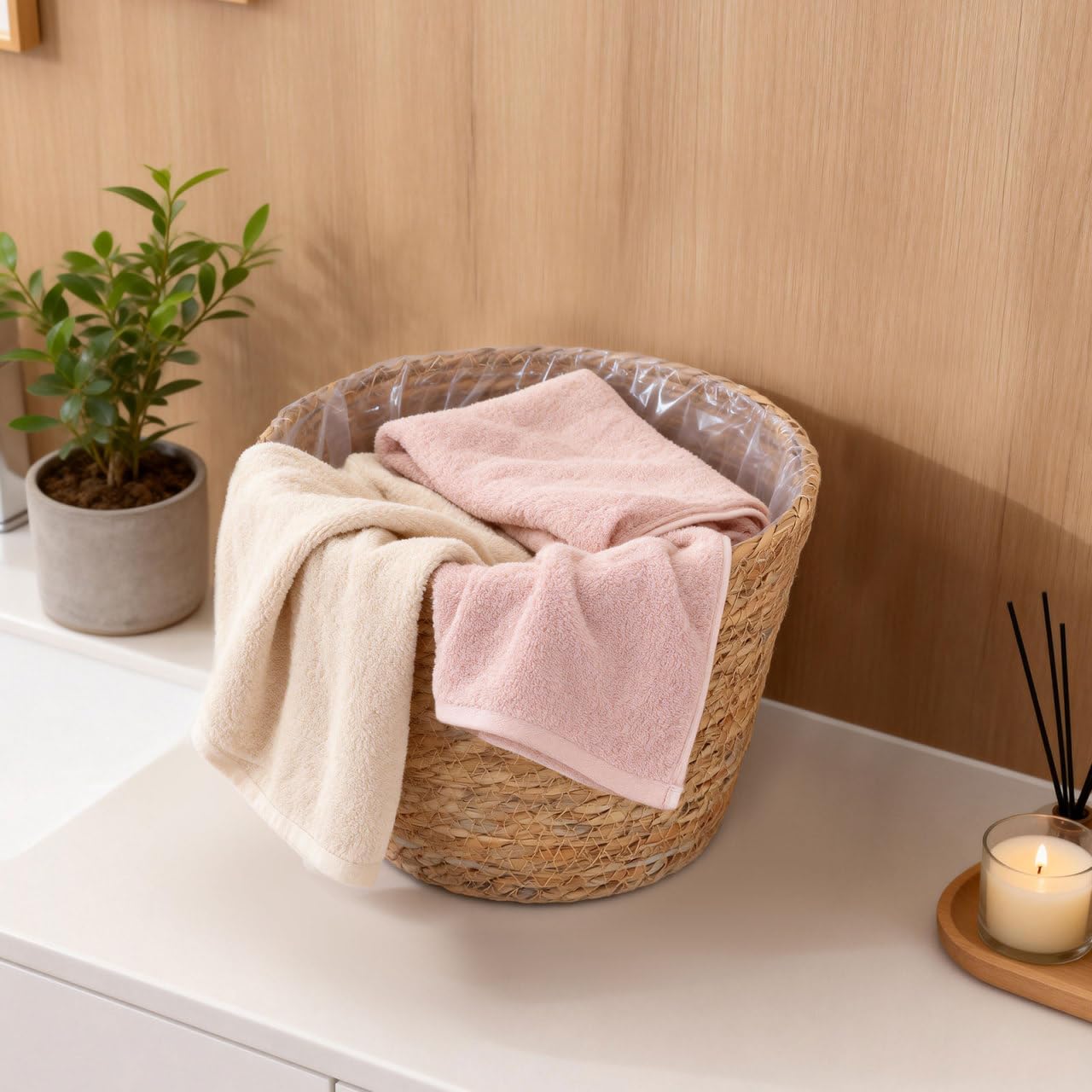 Healifty baskets on covered porch illustrating sheltered outdoor use and stylish display