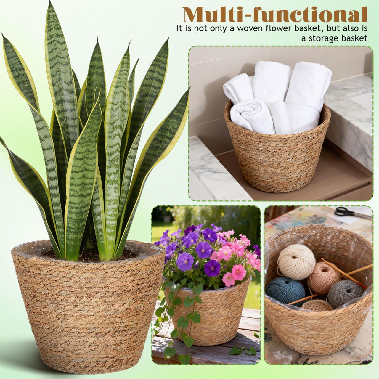 Healifty basket held by hand for scale demonstrating compact lightweight portability