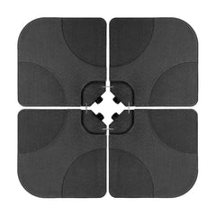 HealSmart front view of four black square plates showing stability and streamlined look