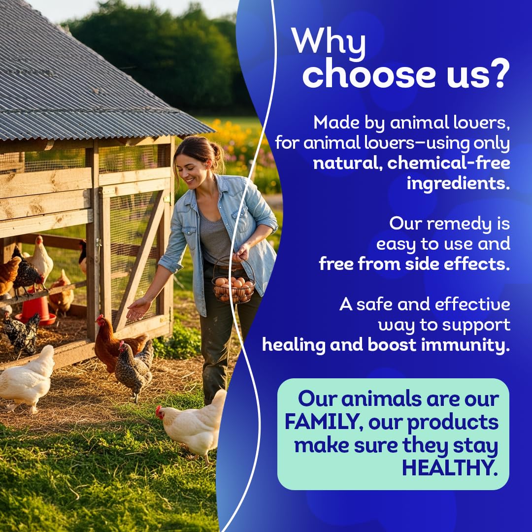 HealthyAnimals4Ever bottle placed in a coop setting highlighting everyday use