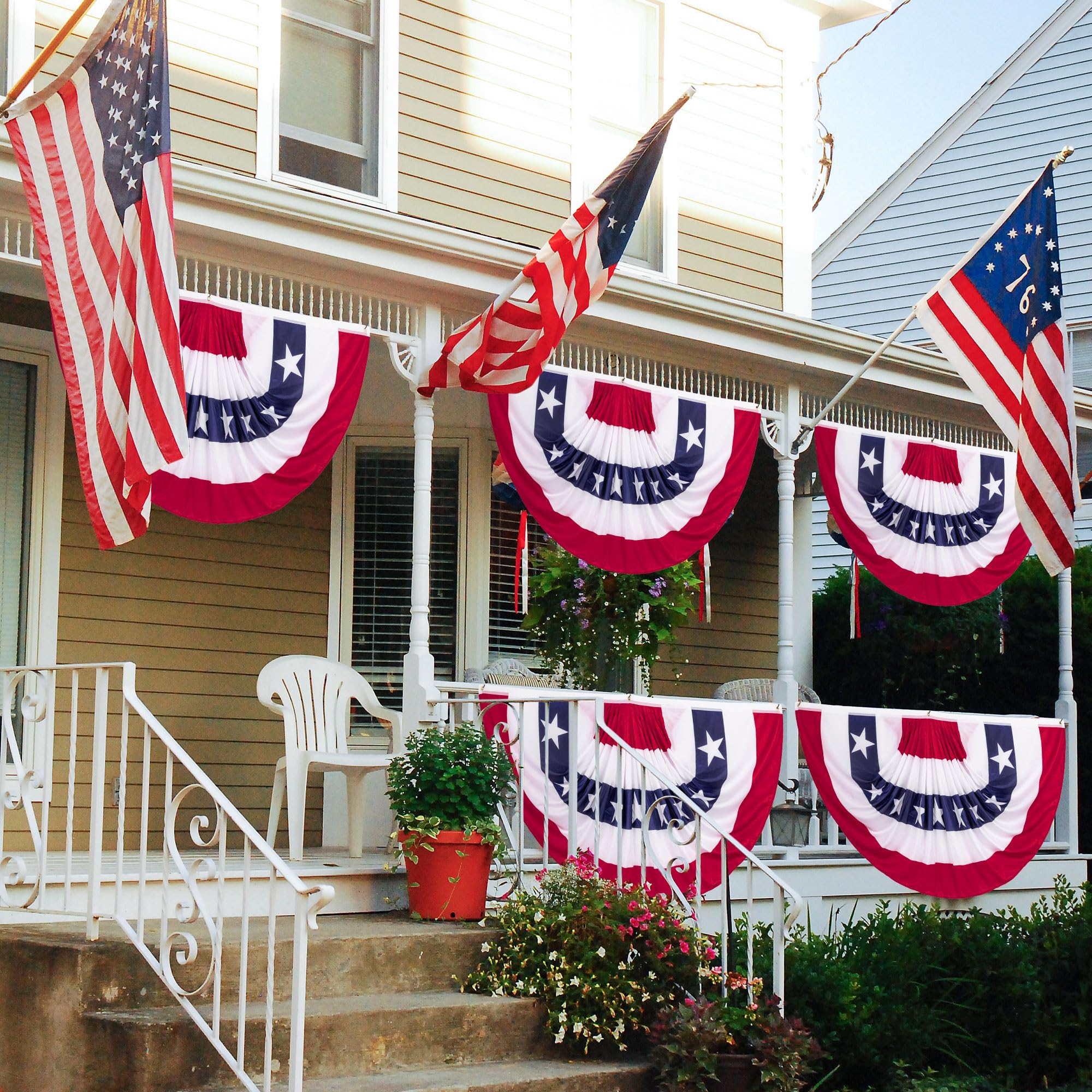 Heartome bunting adorning a home entrance delivering festive holiday welcome