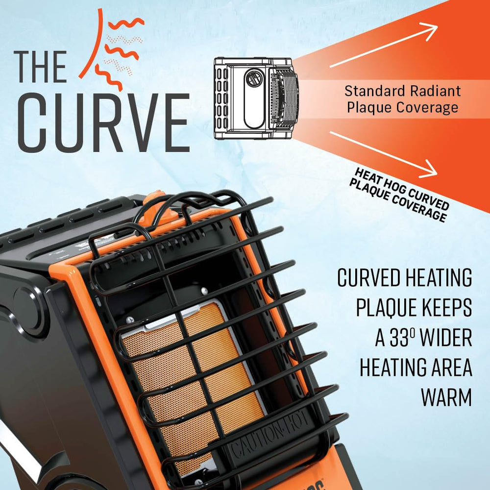 Heat Hog on campsite providing quiet, electricity-free warmth for overnight comfort