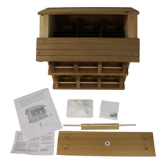 Heath Outdoor Products in backyard setting showing colony house attracting Purple Martins