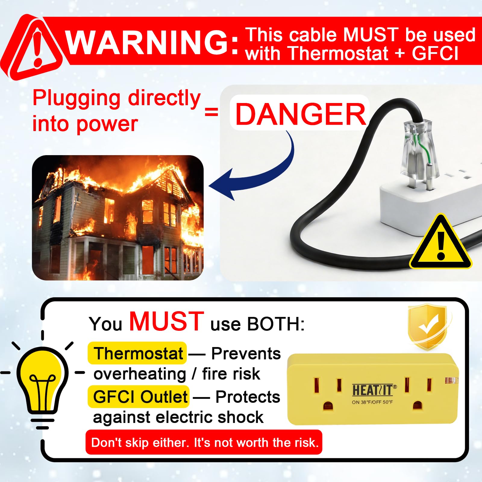 HEATIT close-up of cable jacket and XLPE insulation for durable protection