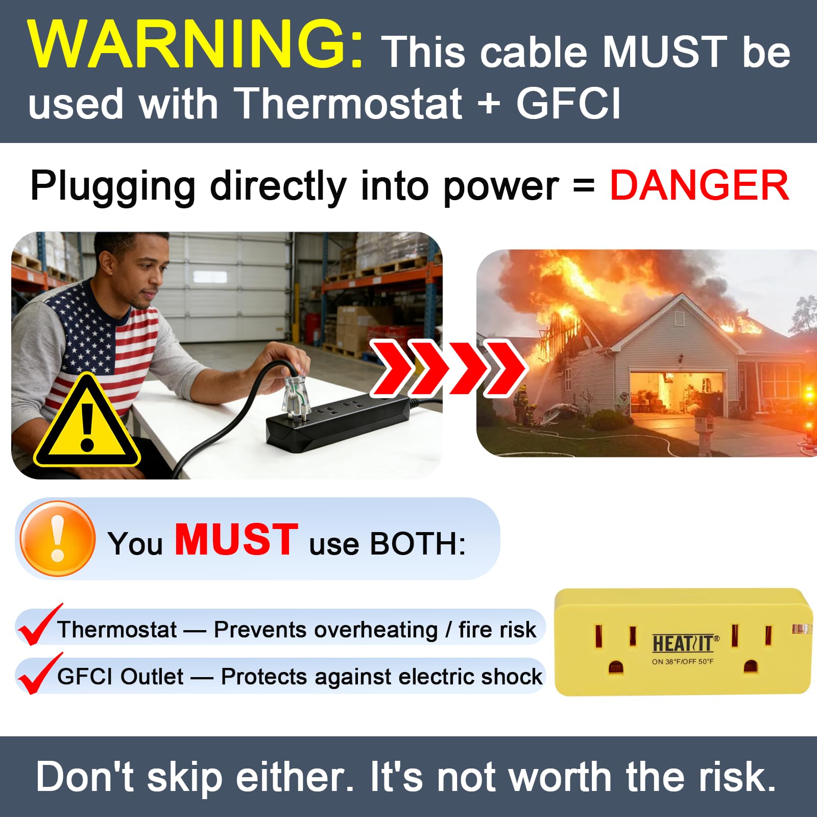 HEATIT close-up of cable insulation demonstrating durable XLPE protection